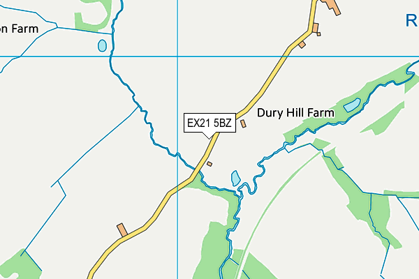 EX21 5BZ map - OS VectorMap District (Ordnance Survey) EX21 5BZ map - OS VectorMap District (Ordnance Survey)