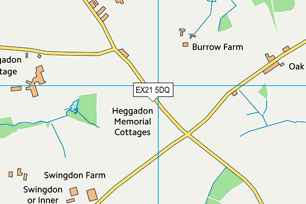 EX21 5DQ map - OS VectorMap District (Ordnance Survey) EX21 5DQ map - OS VectorMap District (Ordnance Survey)