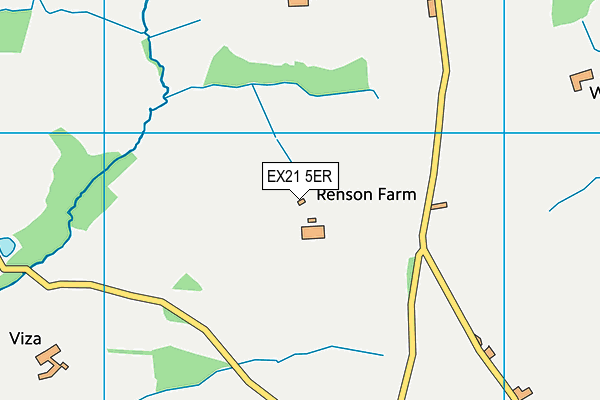 EX21 5ER map - OS VectorMap District (Ordnance Survey) EX21 5ER map - OS VectorMap District (Ordnance Survey)