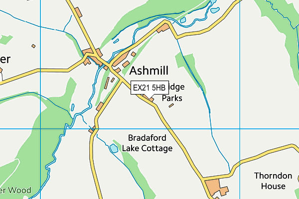 EX21 5HB map - OS VectorMap District (Ordnance Survey) EX21 5HB map - OS VectorMap District (Ordnance Survey)