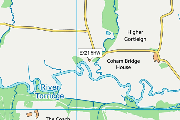 EX21 5HW map - OS VectorMap District (Ordnance Survey) EX21 5HW map - OS VectorMap District (Ordnance Survey)