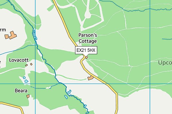 EX21 5HX map - OS VectorMap District (Ordnance Survey)