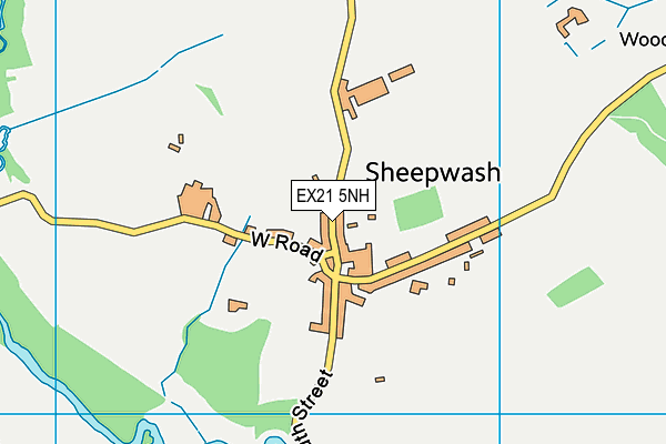 EX21 5NH map - OS VectorMap District (Ordnance Survey) EX21 5NH map - OS VectorMap District (Ordnance Survey)