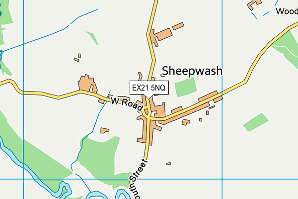 EX21 5NQ map - OS VectorMap District (Ordnance Survey)