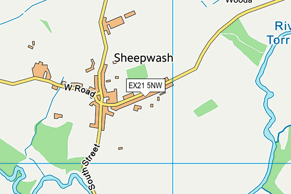 EX21 5NW map - OS VectorMap District (Ordnance Survey)