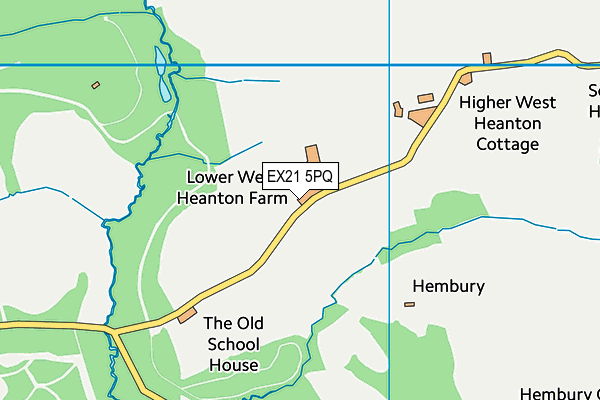 EX21 5PQ map - OS VectorMap District (Ordnance Survey) EX21 5PQ map - OS VectorMap District (Ordnance Survey)