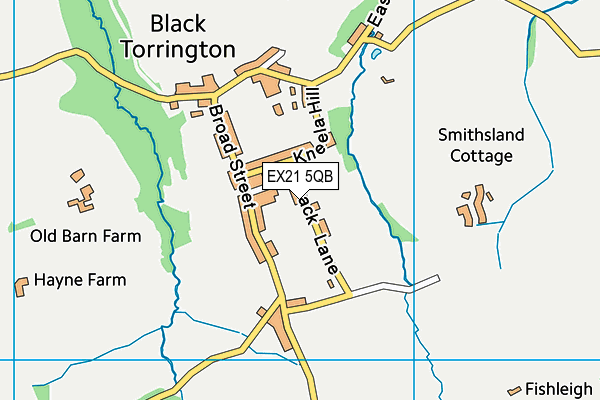 EX21 5QB map - OS VectorMap District (Ordnance Survey) EX21 5QB map - OS VectorMap District (Ordnance Survey)