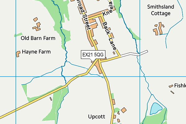 EX21 5QG map - OS VectorMap District (Ordnance Survey) EX21 5QG map - OS VectorMap District (Ordnance Survey)