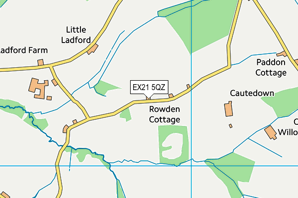 EX21 5QZ map - OS VectorMap District (Ordnance Survey) EX21 5QZ map - OS VectorMap District (Ordnance Survey)