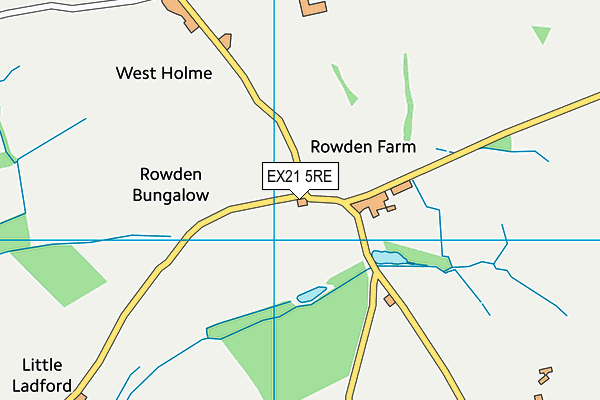 EX21 5RE map - OS VectorMap District (Ordnance Survey) EX21 5RE map - OS VectorMap District (Ordnance Survey)