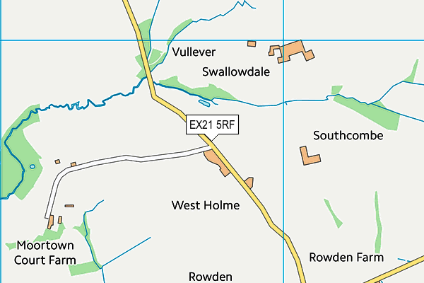 EX21 5RF map - OS VectorMap District (Ordnance Survey) EX21 5RF map - OS VectorMap District (Ordnance Survey)