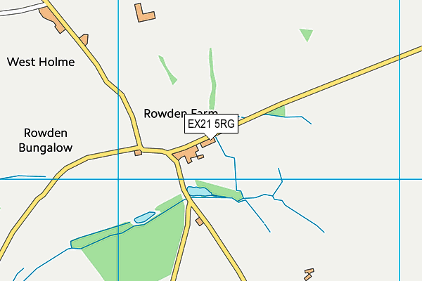 EX21 5RG map - OS VectorMap District (Ordnance Survey) EX21 5RG map - OS VectorMap District (Ordnance Survey)