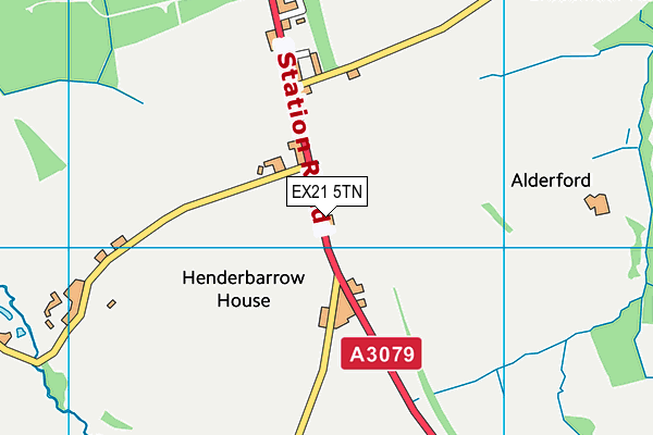 EX21 5TN map - OS VectorMap District (Ordnance Survey) EX21 5TN map - OS VectorMap District (Ordnance Survey)