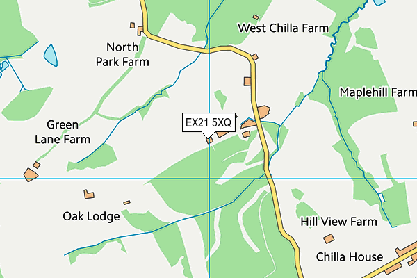 EX21 5XQ map - OS VectorMap District (Ordnance Survey)