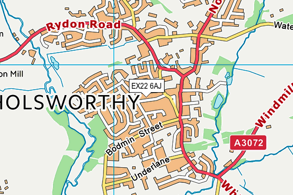 EX22 6AJ map - OS VectorMap District (Ordnance Survey) EX22 6AJ map - OS VectorMap District (Ordnance Survey)
