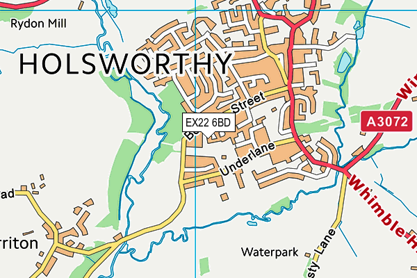 EX22 6BD map - OS VectorMap District (Ordnance Survey) EX22 6BD map - OS VectorMap District (Ordnance Survey)