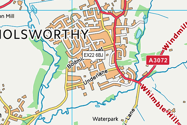 EX22 6BJ map - OS VectorMap District (Ordnance Survey) EX22 6BJ map - OS VectorMap District (Ordnance Survey)