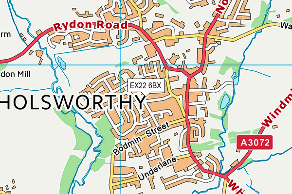 EX22 6BX map - OS VectorMap District (Ordnance Survey) EX22 6BX map - OS VectorMap District (Ordnance Survey)