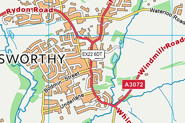 EX22 6DT map - OS VectorMap District (Ordnance Survey) EX22 6DT map - OS VectorMap District (Ordnance Survey)