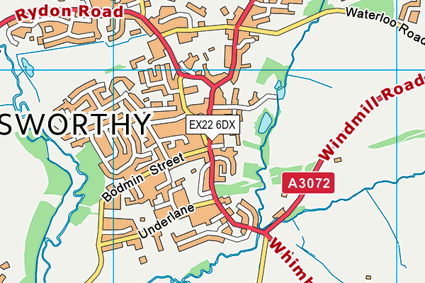 EX22 6DX map - OS VectorMap District (Ordnance Survey) EX22 6DX map - OS VectorMap District (Ordnance Survey)