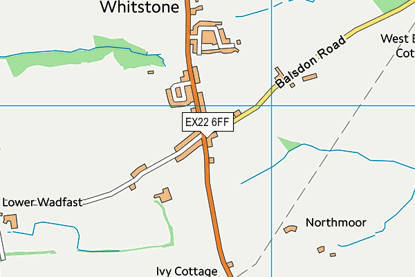 EX22 6FF map - OS VectorMap District (Ordnance Survey) EX22 6FF map - OS VectorMap District (Ordnance Survey)