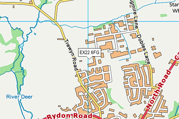 EX22 6FG map - OS VectorMap District (Ordnance Survey) EX22 6FG map - OS VectorMap District (Ordnance Survey)