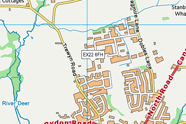 EX22 6FH map - OS VectorMap District (Ordnance Survey) EX22 6FH map - OS VectorMap District (Ordnance Survey)