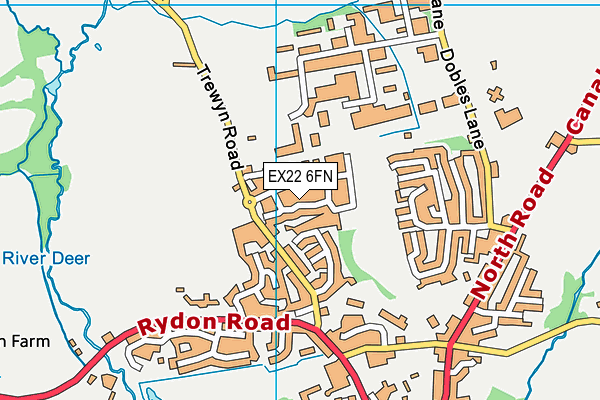 EX22 6FN map - OS VectorMap District (Ordnance Survey) EX22 6FN map - OS VectorMap District (Ordnance Survey)