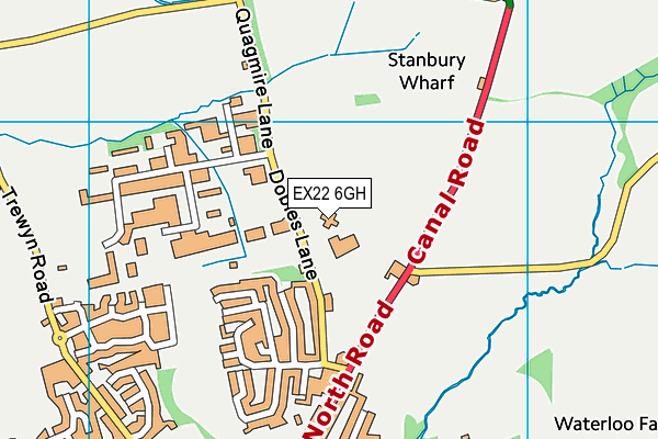 EX22 6GH map - OS VectorMap District (Ordnance Survey)
