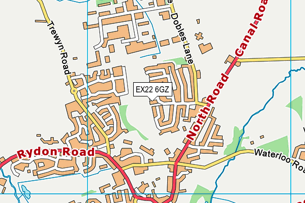 EX22 6GZ map - OS VectorMap District (Ordnance Survey) EX22 6GZ map - OS VectorMap District (Ordnance Survey)