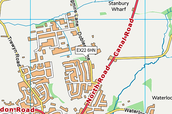 EX22 6HN map - OS VectorMap District (Ordnance Survey) EX22 6HN map - OS VectorMap District (Ordnance Survey)