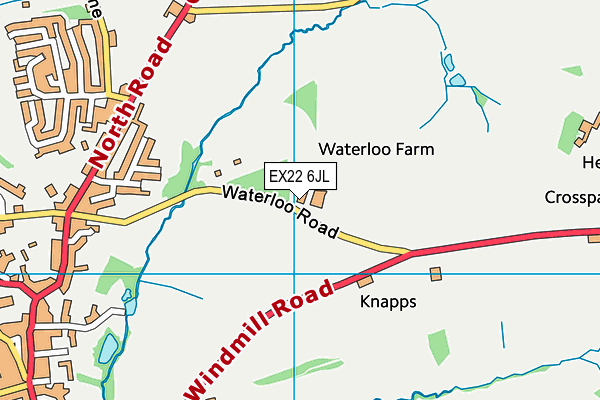 EX22 6JL map - OS VectorMap District (Ordnance Survey)