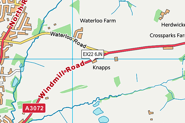 EX22 6JN map - OS VectorMap District (Ordnance Survey) EX22 6JN map - OS VectorMap District (Ordnance Survey)