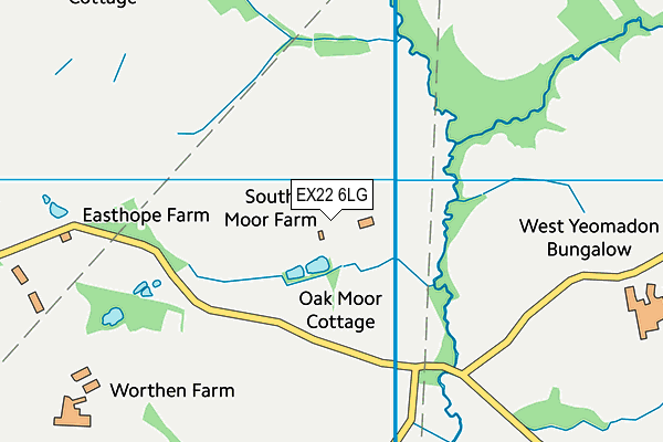 EX22 6LG map - OS VectorMap District (Ordnance Survey)