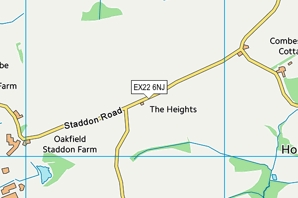 EX22 6NJ map - OS VectorMap District (Ordnance Survey) EX22 6NJ map - OS VectorMap District (Ordnance Survey)