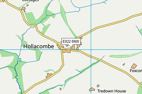 EX22 6NW map - OS VectorMap District (Ordnance Survey) EX22 6NW map - OS VectorMap District (Ordnance Survey)