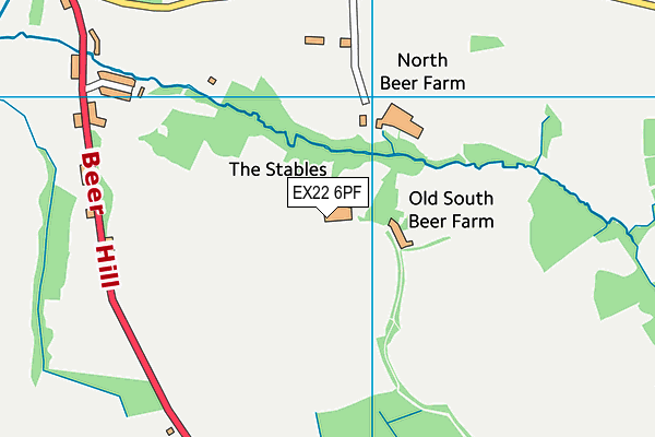 EX22 6PF map - OS VectorMap District (Ordnance Survey) EX22 6PF map - OS VectorMap District (Ordnance Survey)