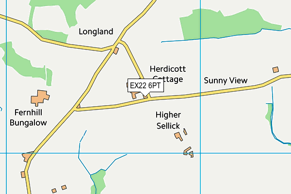 EX22 6PT map - OS VectorMap District (Ordnance Survey) EX22 6PT map - OS VectorMap District (Ordnance Survey)
