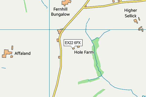 EX22 6PX map - OS VectorMap District (Ordnance Survey) EX22 6PX map - OS VectorMap District (Ordnance Survey)