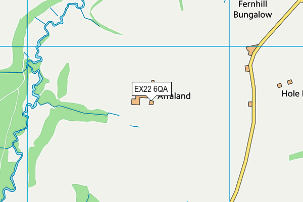 EX22 6QA map - OS VectorMap District (Ordnance Survey) EX22 6QA map - OS VectorMap District (Ordnance Survey)