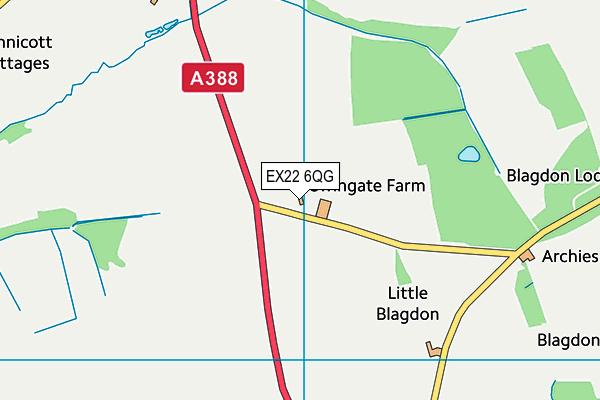 EX22 6QG map - OS VectorMap District (Ordnance Survey) EX22 6QG map - OS VectorMap District (Ordnance Survey)