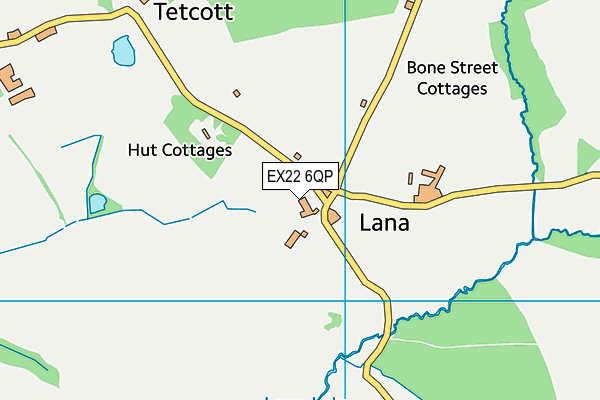 EX22 6QP map - OS VectorMap District (Ordnance Survey) EX22 6QP map - OS VectorMap District (Ordnance Survey)