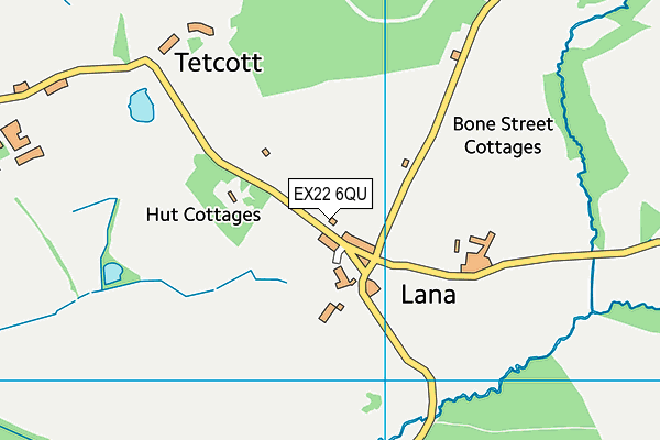 EX22 6QU map - OS VectorMap District (Ordnance Survey) EX22 6QU map - OS VectorMap District (Ordnance Survey)