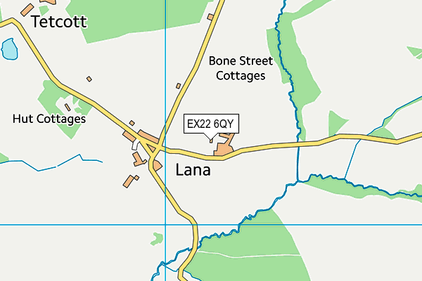 EX22 6QY map - OS VectorMap District (Ordnance Survey)