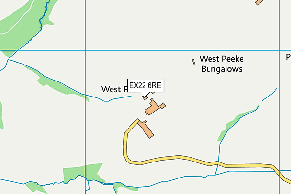 EX22 6RE map - OS VectorMap District (Ordnance Survey) EX22 6RE map - OS VectorMap District (Ordnance Survey)