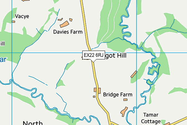 EX22 6RJ map - OS VectorMap District (Ordnance Survey) EX22 6RJ map - OS VectorMap District (Ordnance Survey)