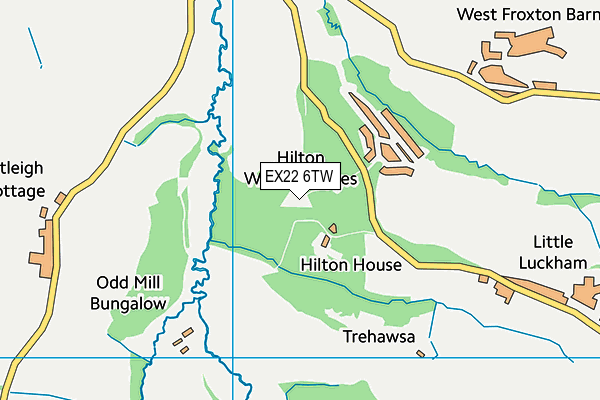 EX22 6TW map - OS VectorMap District (Ordnance Survey) EX22 6TW map - OS VectorMap District (Ordnance Survey)