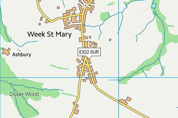 EX22 6UR map - OS VectorMap District (Ordnance Survey) EX22 6UR map - OS VectorMap District (Ordnance Survey)
