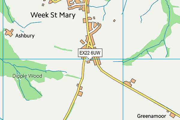 EX22 6UW map - OS VectorMap District (Ordnance Survey) EX22 6UW map - OS VectorMap District (Ordnance Survey)