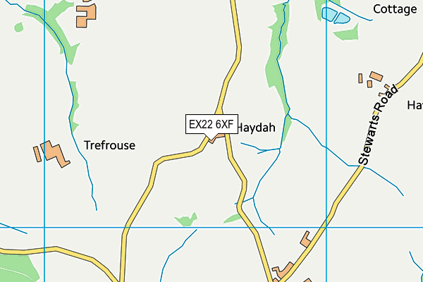 EX22 6XF map - OS VectorMap District (Ordnance Survey) EX22 6XF map - OS VectorMap District (Ordnance Survey)